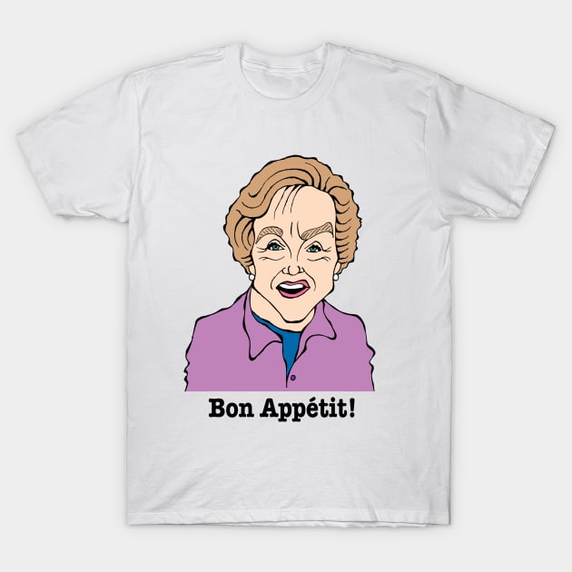 Julia Child Bon Appétit Television French Chef T-Shirt by cartoonistguy